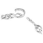 Dextera bracelet Round cut, White, Rhodium plated